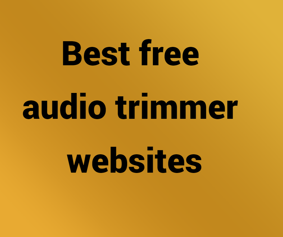 Best free audio trimmer websites